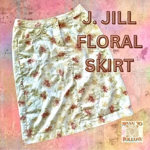 J. JILL FLORAL PRINT SKIRT
